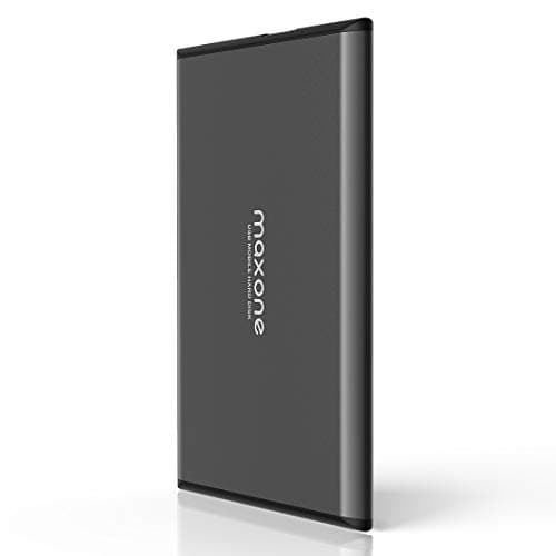 Image of Maxone 500GB Ultra Slim Portable External Hard Drive HDD USB 3.0 for PC, Mac, Laptop, PS4, Xbox one - Charcoal Grey, Data Storage