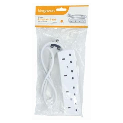 Image of Kingavon - 4-Way Extension Lead with 1m Cable