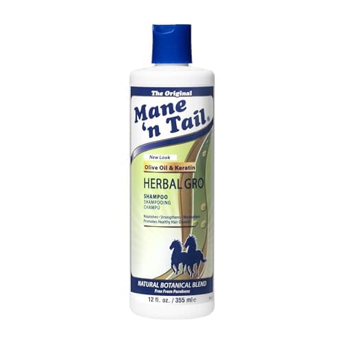 Image of Mane ‘n Tail Herbal Gro Shampoo, Nourishes and Strengthens, Olive Oil and Keratin, 355 ml (Pack of 1)