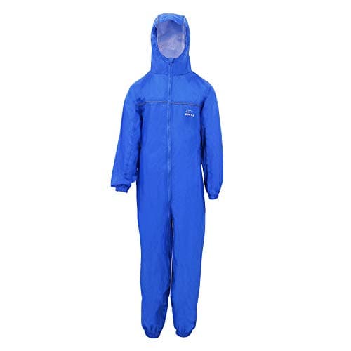 Image of Zorax Boys Girls Blue (7-8 Years) Waterproof Windproof Lightweight Kids Rain Suit Coat All in One Dry Suit Puddle Unisex Drip Drop Raincoat