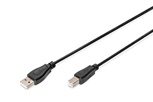 Image of DIGITUS USB 2.0 cable - 3 m - USB-A to Type B - 480 Mbps - connection cable for computers, notebooks, hubs, printers - black