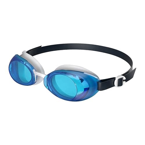 Image of Speedo Unisex-Adult Jet 2.0 Swimming Goggles | Swim | Enhanced Vision, Bondi Blue/White/Charcoal Grey, One Size