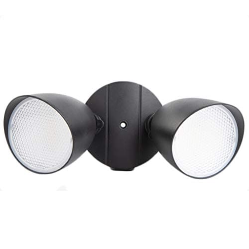 Image of LUTEC 23.5W LED Dual-Head Floodlight Outdoor Wall Lights 1700 LM Integrated Waterproof Exterior Security Light for Patio, Garden, Yard Black 5000K Energy Class A