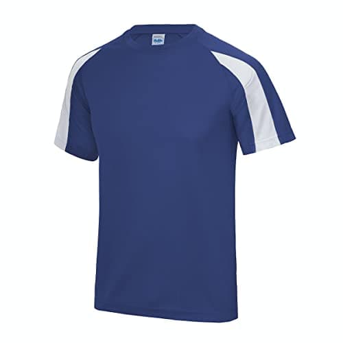 Image of AWDis Kids Contrast Cool T T-Shirt, Royal/Arctic White, 12-13 Years