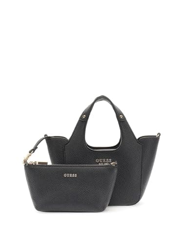 Image of GUESS Women's Calista 2 in 1 Mini Tote, Crossbody, Black, One Size