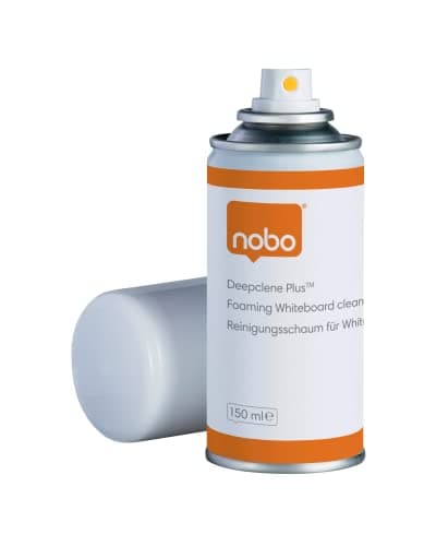 Image of Nobo Deepclene Plus Foaming Whiteboard Cleaner, 150ml Bottle, Monthly Use, For Dry Wipe/Erase Surfaces & Permanent Ink, 34538408