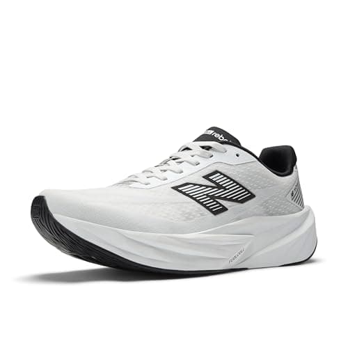 Image of New Balance Mens FuelCell Rebel V5, White/Black/Silver Metallic, 10 UK