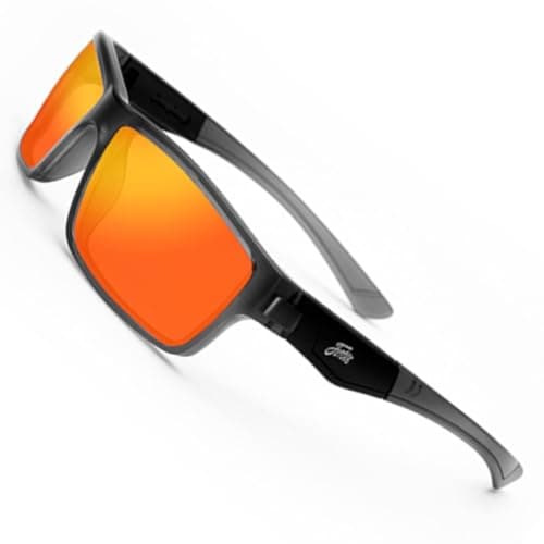 Image of Fortis Eyewear Junior Bays Polarised Fishing Sunglasses for Kids Anti-Glare Wrap Angle Glasses Ideal for Sports (Junior Bays - Gold XBlok)