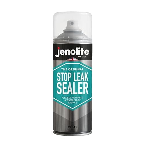 Image of JENOLITE Stop Leak Sealer Spray | CLEAR | 400ml | Leak Sealer for Gutters and Flat Roofs | Waterproof Gutter Sealant | Fills, Seals & Stops Leaks | Long Lasting Waterproof Sealant