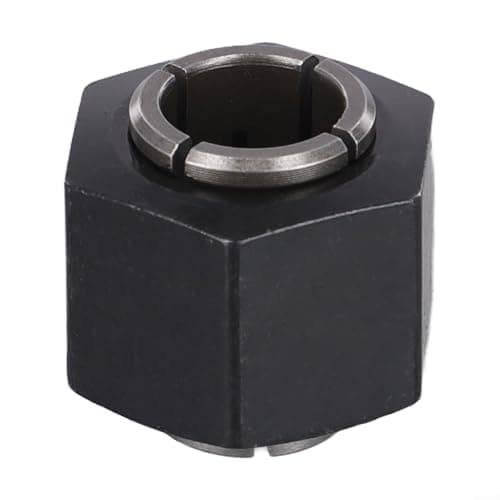 Image of MKTOLHUS 12mm 12.7mm Router Collet DW6212 DW616 DW618 DW621K Direct Fit Replacement Part Half Inch Collet, Replacement Router Nut(12mm)