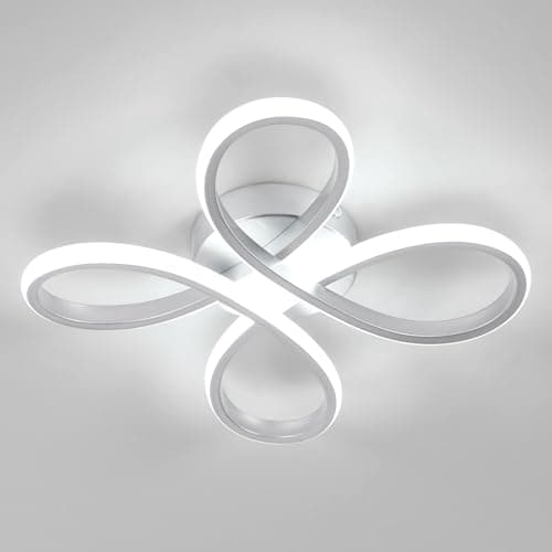 Image of Comely LED Ceiling Lamp, 30W Flower Lamp Design LED Ceiling Lighting, 6500K Cool White LED Ceiling Lights for Living Room, Bedroom, Kitchen, Hallway and Office