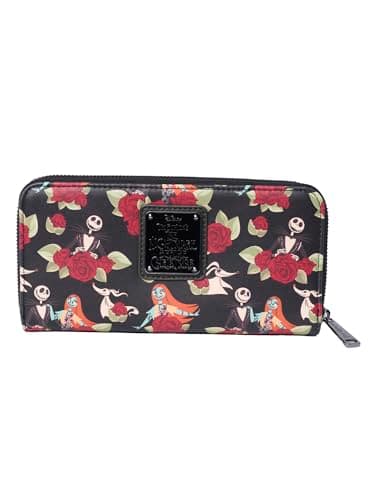 Image of Loungefly Nightmare Before Christmas Jack Sally Wallet Zip Around Clutch