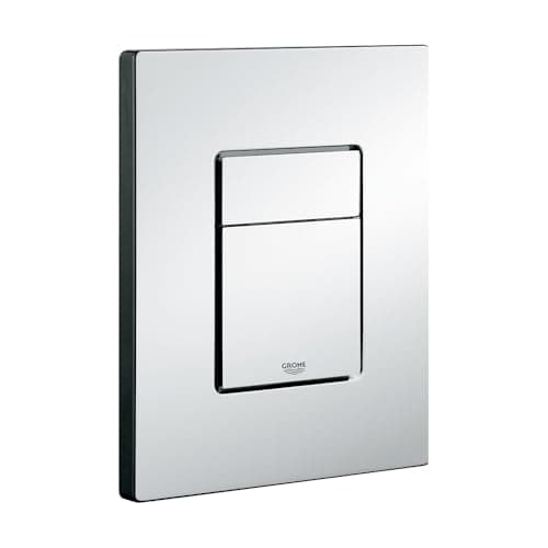 Image of GROHE Skate Cosmopolitan Flush Plate for Concealed Gd2 Cisterns, Water-Saving, Dual Flush with Start-and-Stop Activation, Easy to Install, Chrome, 38732000