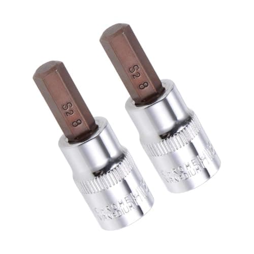 Image of TA-VIGOR 2Pcs Hex Bit Socket, 3/8" Drive x H8 (8mm) Allen Key Socket, Premium S2 Steel Bits, Hex Bit with 48mm Length for Ratchet Wrench, Torque Wrench, Slide Bar, Impact Power Drills