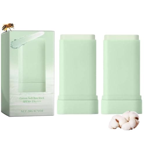 Image of Cotton Soft Sun Stick SPF50+ PA++++ - Lightweight Non-Greasy Facial Sunscreen with Centella Asiatica, Daily Protection Water Resistant Sunblock Stick for All Skin Types, Portable & Gentle