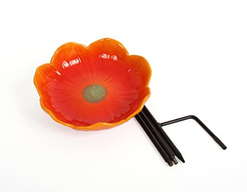 Image of Wildlife World Ceramic Floral Range (Wild Poppy Bird Feeder)