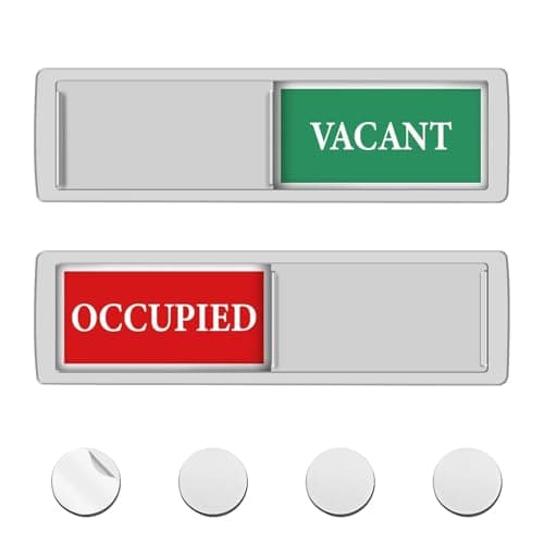 Image of Vacant Occupied Sign Sliding Door Privacy Sign Do Not Disturb Door Indicator 7 x 2inch Non-Scratch Magnetic Vacant/Occupied Slider Signs for Home Office Hotel Hospital Conference Room Restroom