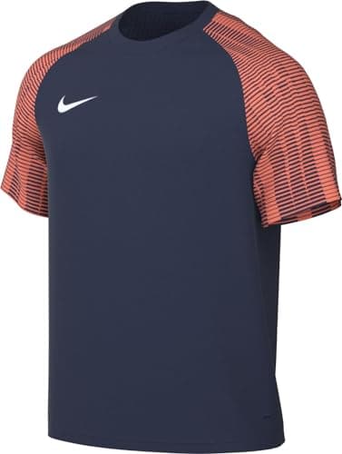 Image of NIKE DH8031-411 M NK DF ACADEMY JSY SS T-Shirt Men's Midnight Navy/Hyper Crimson/White Size XL