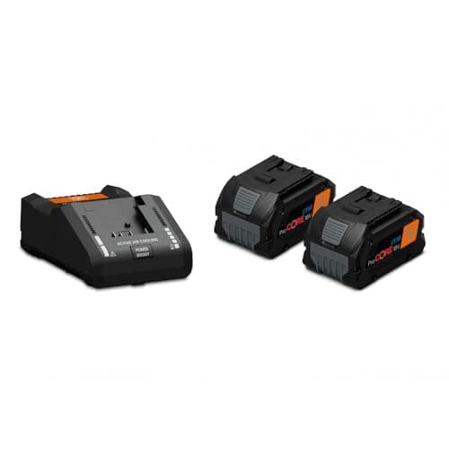 Image of FEIN Starter Set ProCORE 18V 8.0Ah AS Batteries, 2 Lithium-Ion Batteries with GAL 18V-160 Quick Charger, HighPower Cells, Power Boost Fast Charging, Wall Mounting Device
