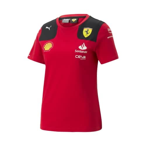 Image of Scuderia Ferrari - Womens 2023 Team T-Shirt - Red - Size: XS