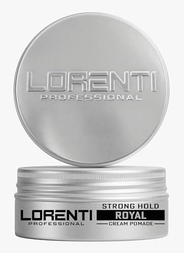 Image of Lorenti Professional Royal Cream Pomade 100 ml - Strong Hold Pomade Men, Wet Look Hair Wax Men, Cream Pomade for Shine & Barber Styling, Hair Wax Men