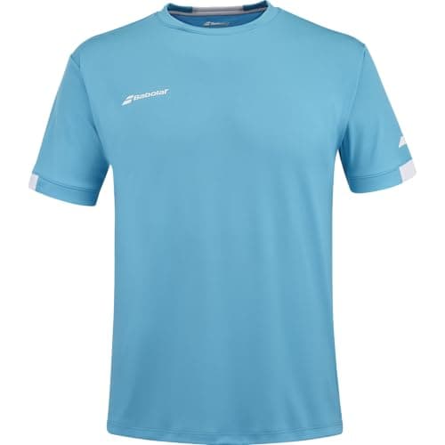 Image of Babolat, T-Shirt Model Play T-Shirt for Boys, Timeless Design, Elastic Materials for Training and Competition, Suitable for Individual Players and Teams Sky Blue