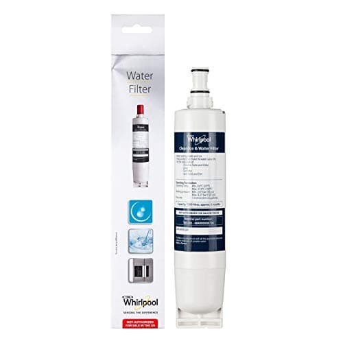 Image of Whirlpool SBS200 Side-by-Side Refrigerator Water Filter, 0.287 kg, Activated Carbon, 6x6x30 cm, 6 Months, 1500 Liters, NSF Certified, White