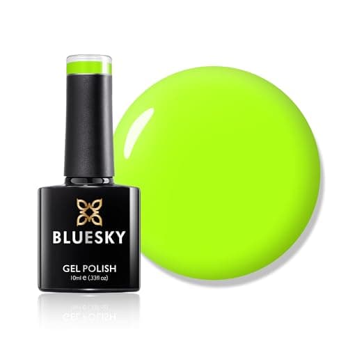 Image of Bluesky Gel Nail Polish, Lime Green Neon20, Bright, Green, Lime, Neon, Long Lasting, Chip Resistant, 10 ml (Requires Drying Under UV LED Lamp)