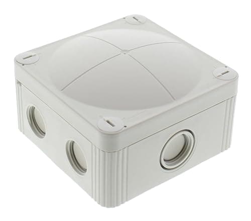 Image of Wiska 10106191 COMBI 407/4SDKF5 LG 407 Junction Box, 95x95x60mm, Grey, 4 x Sdkf 5-Pole