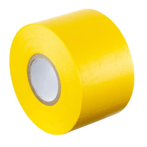 Image of Gocableties Yellow Wide Electrical Tape, 50mm x 33m, 2" Strong Self-Adhesive PVC Insulation Tape for Insulating, Repairing and Protecting Electrical Wires, 1 Roll