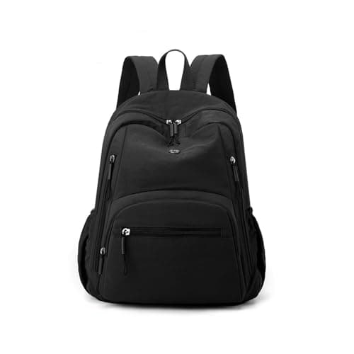 Image of ZOVYRON Fashion Backpack for Women - Cute Nylon Rucksack Large Capacity Anti Theft Shoulder Bag Stylish Casual Daypacks with Multi-pocket for Work Travel & Daily Use (Black)