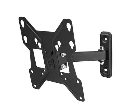 Image of One For All TV Bracket – Swivel (90°) Wall Mount – Screen size 13-43 Inch - For All types of TVs (LED LCD Plasma) – Max Weight 30kgs – VESA 75x75 to 200x200 - Black – WM2241