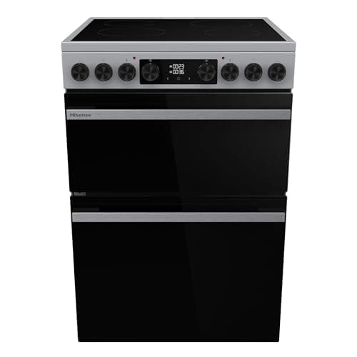 Image of Hisense Hi6 Max 60cm Electric Cooker with Ceramic Hob HDCEC6C20X - Stainless Steel - A Rated
