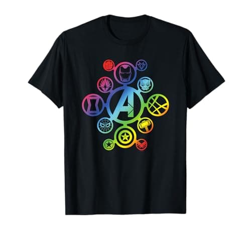 Image of Avengers Infinity War Rainbow Icons T-Shirt