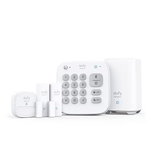 Image of eufy Security 5-Piece Home Alarm Kit, Home Security System, Keypad, Motion Sensor, 2 Entry Sensors, Home Alarm System, Control From the App, Links with eufyCam