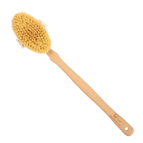 Image of Eco Bath London Natural Hard Sisal Body Brush with Detachable Handle - Firm Dry Brushing Body Brush for Exfoliation, Cellulite Treatment, and Lymphatic Improvement