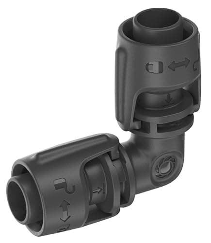 Image of Gardena Micro-Drip-System L-Piece 13 mm (1/2 inch): Pipe Connector for Changing The Direction of The 13 mm Connecting Pipe, Tool-Free Assembly, Reusable (13202-20)