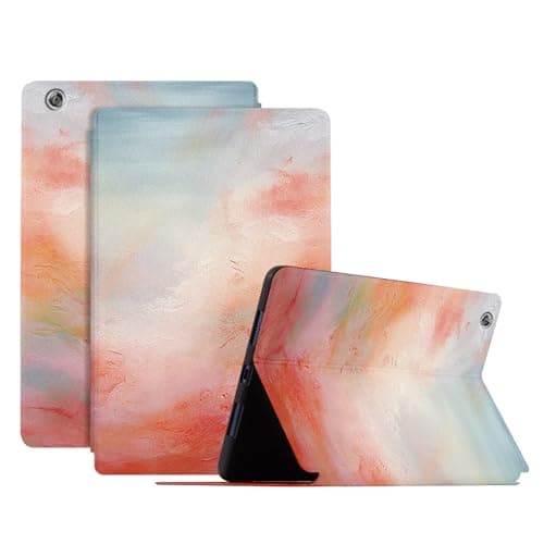 Image of DayQiQiPu Case for Huawei MediaPad M3 Lite 8.0 Inch CPN-W09/CPN-AL00 PU Leather Oil Painting Seriess Pattern Ultra-Thin Tablet Flip Case with Auto Wake/Sleep Protective Cover,02