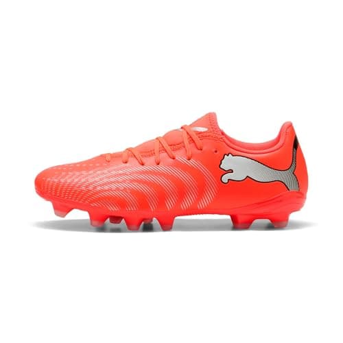 Image of PUMA Mens Future .4 FG Firm Ground Football Boots Red/Silver 6 UK