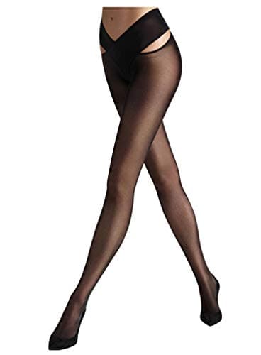 Image of Wolford Individual 12 Stay Hip Tights, Black (Black 7005), X-S