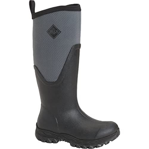 Image of Muck Boots Women's Arctic Sport II Tall Fleece Lined Waterproof Pull on Boot, Black Grey, 9
