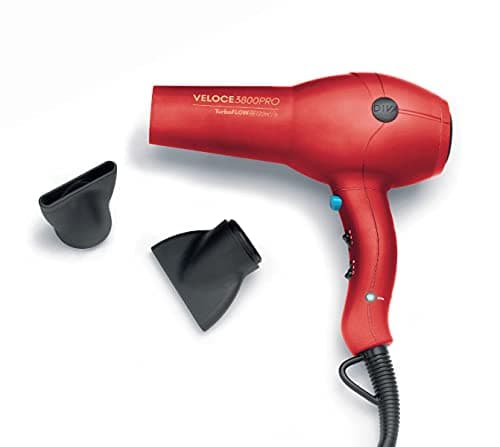 Image of Diva Pro Styling Edit Veloce 3800 Pro Dryer Red 2200 W Professional Hairdryer with Ionic Conditioning, EDT108