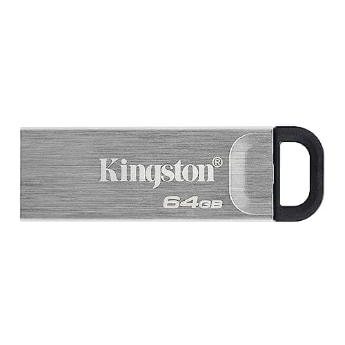 Image of Kingston DataTraveler Kyson USB 3.2 Gen 1 Flash Drive 64GB - Stylish Capless Metal Case