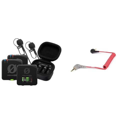 Image of RØDE Wireless PRO Compact Wireless Microphone System with Timecode, 32-bit Float On-board Recording & SC7 TRS to TRRS 3.5mm Patch Cable, Smartphone