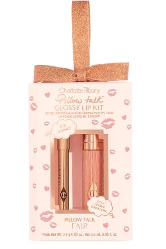 Image of Charlotte tilbury pillow talk mini glossy lips duo - PILLOW TALK FAIR