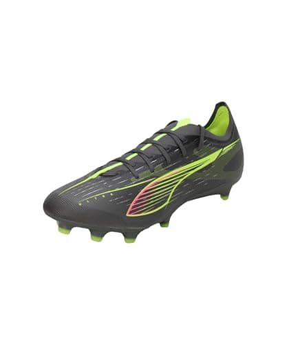Image of PUMA Unisex Ultra 5 Match Firm Ground/Artifical Ground Football Boots, Matte Aged Silver-Yellow Alert-Puma Aged Silver, 7 UK