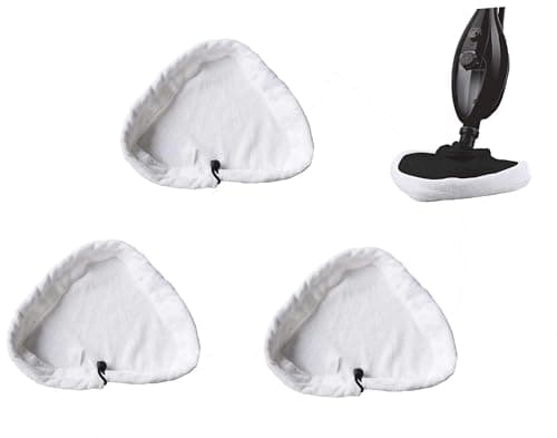 Image of 3 PCS Universal Triangle Steam Mop Pads, Compatible with H2O Steam Cleaner, X5 and Vax S2 Steam Mops, Reusable & Washable for Hard Floors, Tiles, Wood, Marble