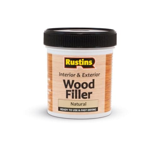 Image of Rustins AWOON250 Acrylic Wood Filler, Natural, 400g- Multi-Purpose Wood Repair Compound for Cracks, Gaps, & Surface Imperfections – Quick-Drying, Sandable, & Paintable for Interior & Exterior Use