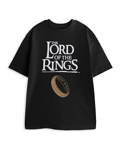 Image of Lord of The Rings One Ring Black Graphic Tee | Unisex Short Sleeve T-Shirt | My Precious Crew Neck Top | Movie Merchandise | Adult Streetwear | Lord of The Rings Merch - Large