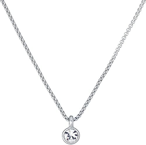 Image of Ted Baker Sininaa Crystal Pendant Necklace For Women (Silver/Crystal)